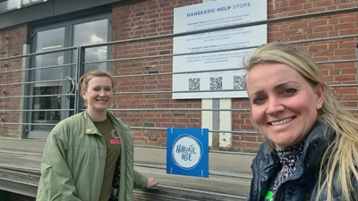 Bertling donates to Hanseatic Help and volunteers in one of their Help Stores