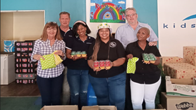Bertling Logistics South Africa donates Christmas party packs to Kids Haven