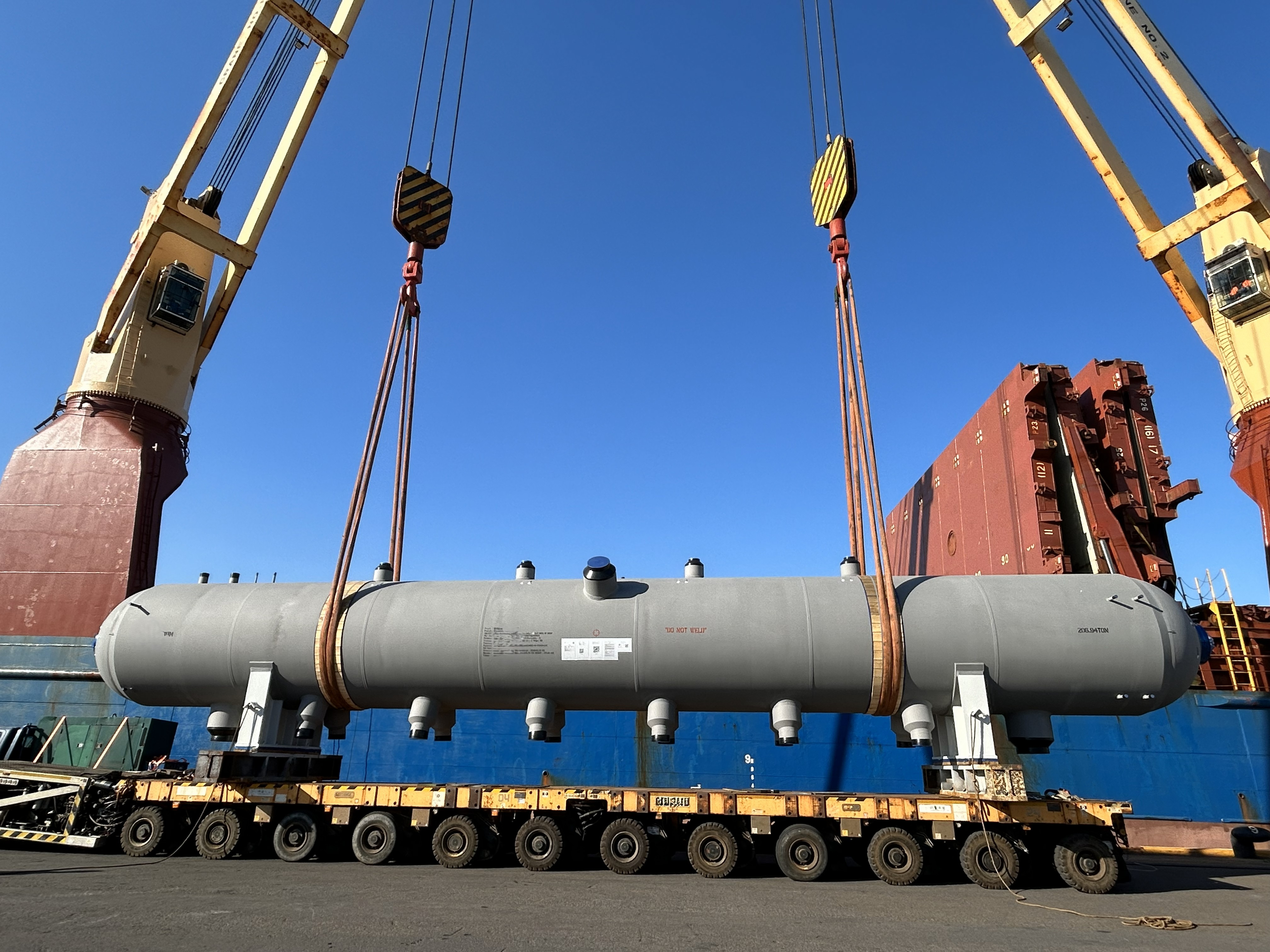 Seamless Pressure Vessel Shipment from South Korea to China by Bertling Team