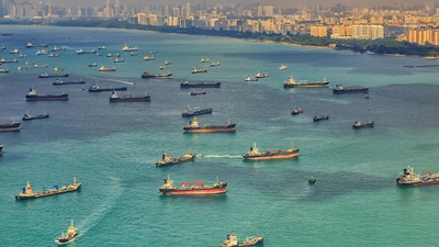 Port congestion in Singapore