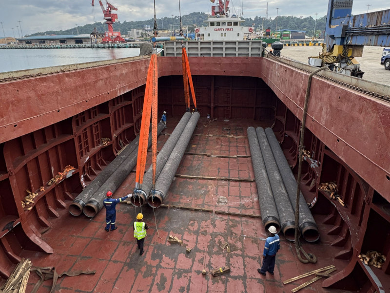 Transportation of Concrete Coated Linepipes from Kuantan to Kota Kinabalu