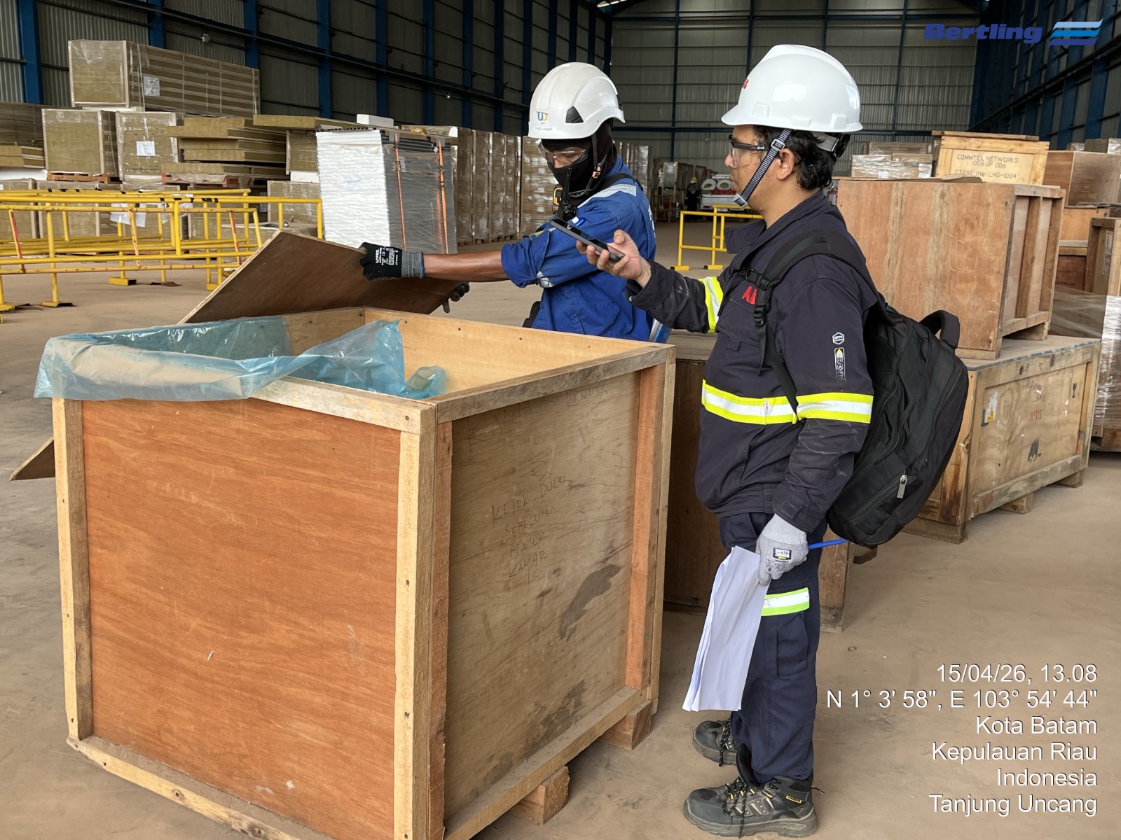 Bertling manages complex surplus material relocation project in Batam